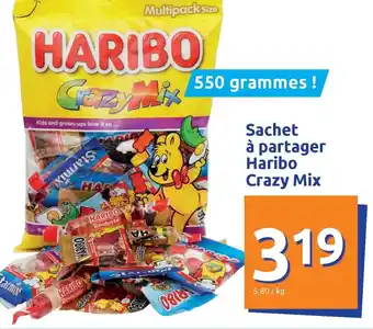 Sachet à partager haribo crazy mix