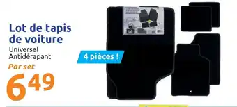 Action Lot de tapis de voiture offre