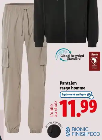 Lidl Pantalon cargo homme offre