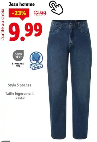 Lidl Jean homme offre