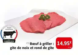 Colruyt Boeuf à griller: 14,95€ gite de noix et rond de gite offre