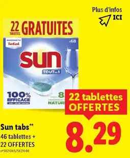 Lidl Sun tabs offre