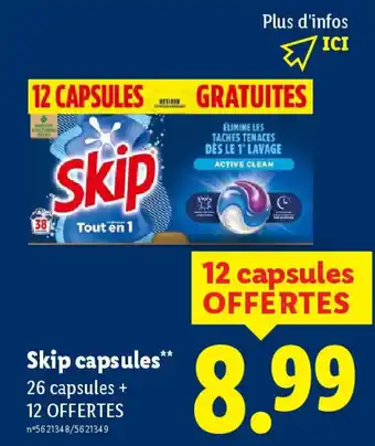 Lidl Skip capsules offre