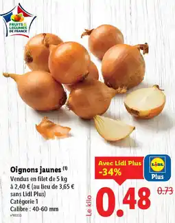 Lidl Oignons jaunes offre