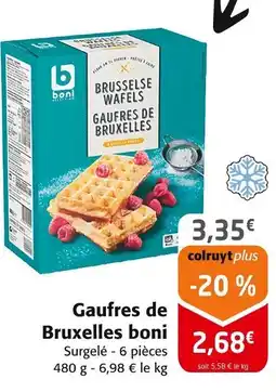 Colruyt Gaufres de Bruxelles boni offre