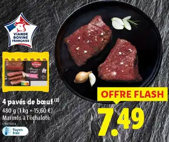 Lidl 4 pavés de bœuf offre