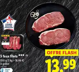 Lidl 5 faux filets offre