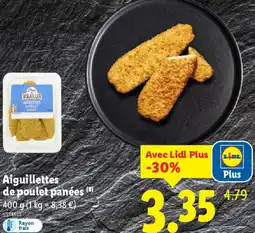 Lidl Aiguillettes de poulet panées offre