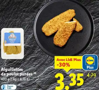 Lidl Aiguillettes de poulet panées offre