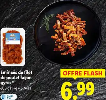 Lidl Émincés de filet de poulet façon gyros offre