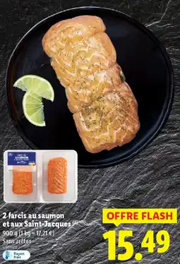 Lidl 2 farcis au saumon et aux Saint-Jacques offre