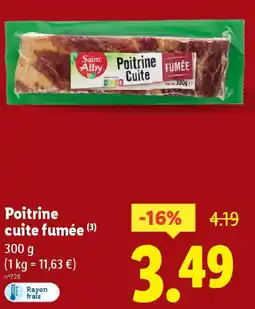 Lidl Poitrine cuite fumée offre