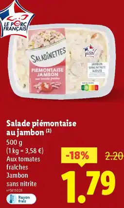 Lidl Salade piémontaise au jambon offre