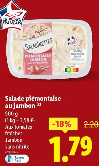 Lidl Salade piémontaise au jambon offre