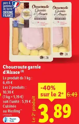 Lidl Choucroute garnie d'Alsace offre