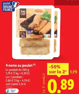 Lidl 4 nems au poulet offre