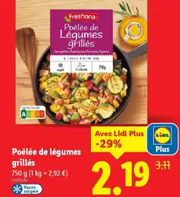 Lidl Poêlée de légumes grillés offre