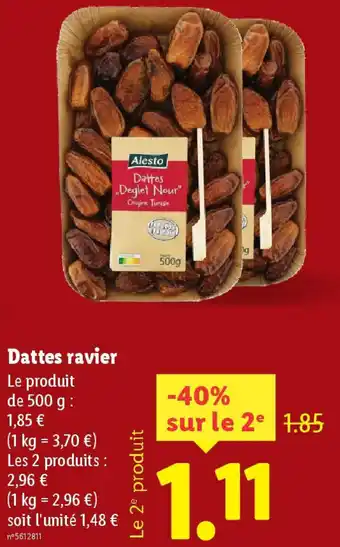 Lidl Dattes ravier offre