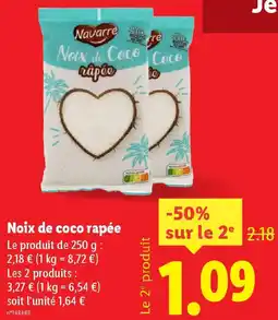 Lidl Noix de coco rapée offre