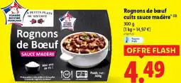 Lidl Rognons de bœuf cuits sauce madère offre