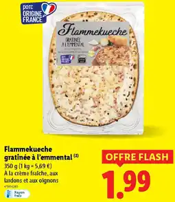 Lidl Flammekueche gratinée à l'emmental offre