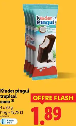 Lidl Kinder pingui tropical coco offre