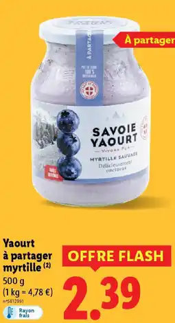 Lidl Yaourt à partager myrtille offre