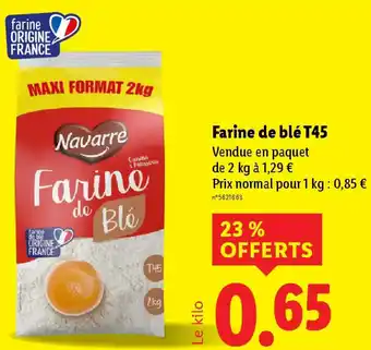 Lidl Farine de blé T45 offre