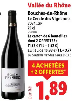 Lidl Bouches-du-Rhône Le Cercle des Vignerons offre