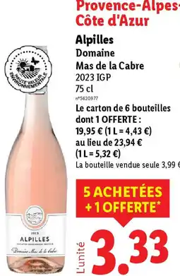 Lidl Alpilles Domaine Mas de la Cabre offre