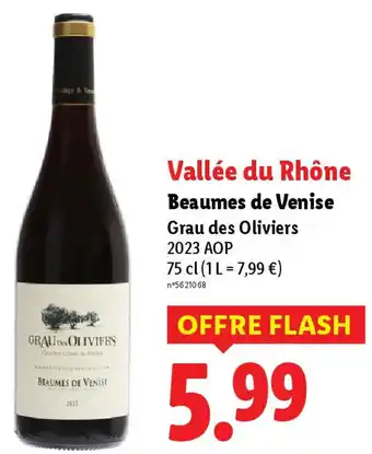 Lidl Vallée du Rhône Beaumes de Venise Grau des Oliviers offre