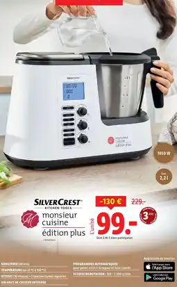 Lidl SILVERCREST monsieur cuisine édition plus offre