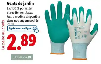 Lidl Gants de jardin offre