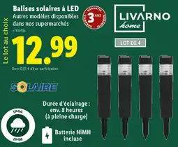 Lidl LIVARNO home Balises solaires à LED offre