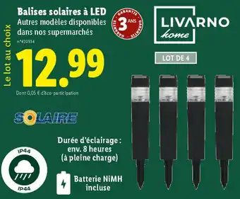 Lidl LIVARNO home Balises solaires à LED offre