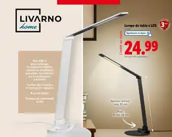 Lidl LIVARNO home Lampe de table à LED offre