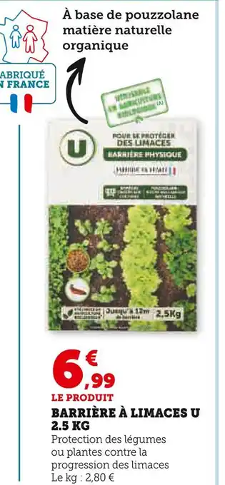 Hyper U U Barrière à limaces 2.5 kg offre