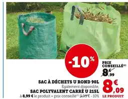 Super U U Sac à déchets rond 90l offre