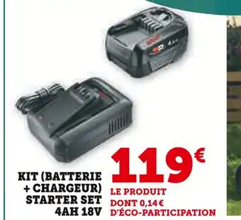 Hyper U Kit (batterie + chargeur) starter set offre