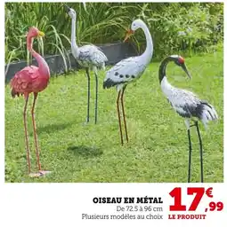 Super U Oiseau en métal offre