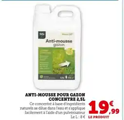 Super U Anti-mousse pour gazon concentre 2,5l offre