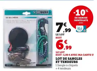 Super U Lot de sangles et tendeurs offre