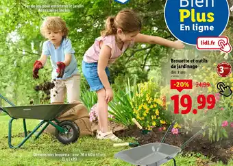 Lidl Brouette et outils de jardinage offre