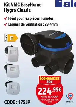 Screwfix Aldes Kit VMC EasyHome Hygro Classic offre