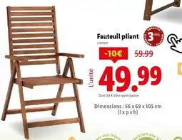 Lidl Fauteuil pliant offre