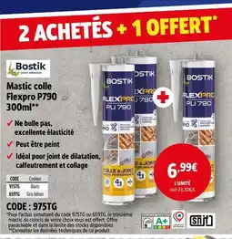 Screwfix Bostik Mastic colle Flexpro P790 300ml offre