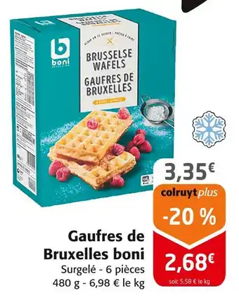 Colruyt BONI Gaufres de bruxelles offre