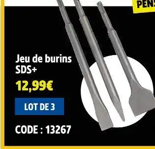 Screwfix DeWalt Jeu de burins SDS+ offre