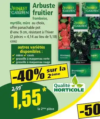 Norma FINEST GARDEN Arbuste fruitier offre