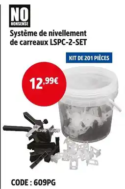 Screwfix NO NONSENSE Système de nivellement de carreaux lspc-2-set offre